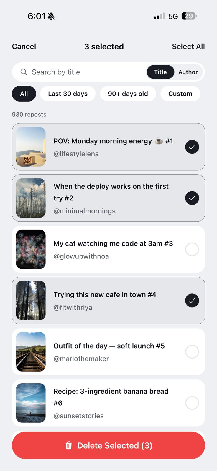 Pick exactly what to remove